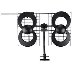 Antennas Direct Clearstream 4V TV Antenna, 70+ Mile Range, UHF/Vhf, Multi-Directional, Indoor, Attic, Outdoor, Mast W/Pivoting Base/Hardware/Adjustable Clamp/Sealing Pads, 4K Ready, Black – C4-V-CJM