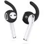 EarBuddyz 2.0 Ear Hooks and Covers Accessories Compatible with Apple AirPods 1 & 2 or EarPods Headphones/Earphones/Earbuds (3 Pairs) (Black)