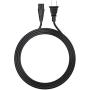 TV Power Cord 6 Ft Cable for Samsung LG TCL Sony: 2 Prong AC Wall Plug 2-Slot LED LCD Insignia Sharp Toshiba JVC Hisense Electronics UN65KS8000FXZA UN40J5200AFXZA 43UH6100 Black