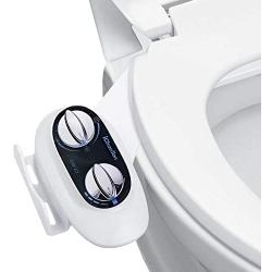 Bidet, iChanTon CT-B02 Non-Electric (Frontal & Rear/Feminine Wash) Bidet Toilet Attachment with Self-Cleaning Dual Nozzle, Fresh Water Toilet Bidet with Adjustable Water Pressure