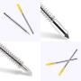 HQMaster 30 Degree Vinyl Cutter Blades Lettering Blade for Graphtec Cutting Plotter, Yellow Cap Pack Of 10 with Springs