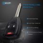 ECCPP 2X Keyless Entry Remote Fob Replacement fit for C-hrysler 200 300 Aspen Sebring/D-odge Avenger Charger Durango Magnum/J-eep Commander Compass Patriot Wrangler OHT692713AA OHT692427AA KOBDT04A