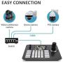 LEFTEK Video Conference PTZ Controller Decoding Series Keyboard with 5 Inch LCD Screen 4D Joystick POE Function Onvif Protocol Connection
