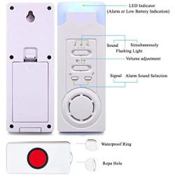 Smart Caregive Pager Home Safety Patient Calling Button Alert Alarm System Wireless Alarm Emergency Call Button Elderly Monitor Caregiver Personal Pager for Elderly Kids (2 for 1)