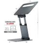Ergonomic Laptop stand for desk, Adjustable height up to 20'', Laptop riser computer stand for laptop, Portable laptop stands, Fits MacBook, Laptops 10 15 17 inches, Laptop holder and Laptop desk stand