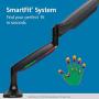 Kensington SmartFit One-Touch Height Adjustable Single Monitor Arm - Black (K59600WW)