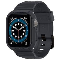 Spigen Rugged Armor Pro Designed for Apple Watch Band with Case for 44mm Series 6/SE/5/4 - Charcoal Gray