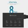 USB Charger, HITRENDS 8 Ports Charging Station 50W/10A Multi Port USB Charger Hub for Multiple Devices (5ft Cord, Black)