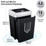 Bonsaii 14-Sheet Cross-Cut Heavy Duty Paper Shredder, 30-Minute Continuous Running Time, Credit Card/Staples Shredders for Office, Quiet Shredding Machine with Jam Proof System (C169-B)