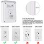 Multi Plug Outlet, Surge Protector, POWSAV USB Wall Charger with 2 USB Ports, 6-Outlet Extender and Top Phone Holder for Your Cell Phone, White, ETL Listed