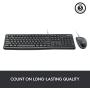 Logitech Desktop MK120 Durable, Comfortable, USB Mouse and Keyboard Combo