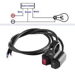 12V 16A Motorcycle Handlebar Dual ON/Off Switch, Waterproof Aluminium CNC Spotlight Dual Switches for 7/8'' 22mm Handlebar Switch Fog Spot Light On Off Led Indicator