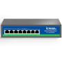 iCreatin 8 Port Gigabit POE Switch, 1 Uplink 1000Mbps Ethernet, 120W PoE Plus 802.3af/at, Fanless Metal Unmanaged Plug & Play iCreatin 8 Port Gigabit POE Switch, 1 Uplink 1000Mbps Ethernet, 120W PoE Plus 802.3af/at, Fanless Metal Unmanaged Plug & Play