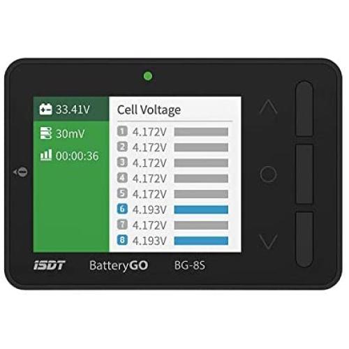 ISDT BattGo BG-8S Battery Meter, LCD Display Digital Battery Capacity Checker Battery Balancer Battery Tester for LiPo/Life/Li-ion/NiMH/Nicd ISDT BattGo BG-8S Battery Meter, LCD Display Digital Battery Capacity Checker Battery Balancer Battery Tester for LiPo/Life/Li-ion/NiMH/Nicd
