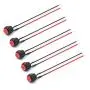 DaFuRui Round Red Rocker Switch 24V, 15PCs Mini 2 Position ON/Off Switch SPST Red Button with Wire