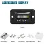 Runleader RL-BI003 12-24V 36V 48V 72V Battery Fuel Gauge Indicator for DC Powered Equipment Such as Fork Lifts, Golf carts, Floor Care Equipment, and Any Other Battery Powered Equipment. (36V)