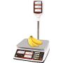 VisionTechShop TVP-12P Price Computing Scale with Pole Display, Lb/Oz/Kg Switchable, 12lb Capacity, 0.002lb Readability, NTEP Legal for Trade
