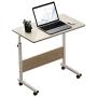 sogesfurniture Mobile Side Table 31.5 InchesTablet Wheels Mobile Laptop Computer Desk Adjustable Movable Laptop Computer Stand for Bed Sofa,Maple BHUS-05-1-80MP