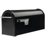 Gibraltar Mailboxes Franklin Medium Capacity Galvanized Steel Black, Post-Mount Mailbox, FM110B00