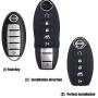 KOSMIQ Silicone 5buttons Smart Key Fob Remote Skin Cover Case Protector Keyless Entry Jacket Compatible with 2018 2017 Nissan Armada Murano Rogue Maxima Altima Sedan Pathfinder KR5S