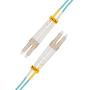 Fiber Patch Cable, VANDESAIL 10G Gigabit Fiber Optic Cables with LC to LC Multimode OM3 Duplex 50/125 OFNP (0.5M, OM4 LC/LC Multimode, 5 Pack)