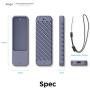 elago R3 Protective Case Compatible with Apple TV Siri Remote 4K (5th) / 4th Generation (Lavender Grey) - Extra Protection, Durable Silicone, Lanyard Included, Full Access