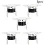 Fielect 5Pcs KSD301 Thermostat 130ーC/266ーF N.C Snap Disc Limit Control Switch Microwave Thermostat Thermal Switch Silver Tone Bent Feet Fielect 5Pcs KSD301 Thermostat 130ーC/266ーF N.C Snap Disc Limit Control Switch Microwave Thermostat Thermal Switch Silver Tone Bent Feet