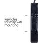 GE 4 Outlet 2 USB Port Power Strip Surge Protector, 3ft. Power Cord, Black, 36189-P1