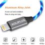iPhone Charger Cable,[MFi Certified] Aoliplus 6ft LED Flowing Lightning Cable Fast Charger Data Sync Transfer Cord Compatible with iPhone 12 SE 11 PRO MAX XS XR X 8 7 Plus 6S 6 iPad (Blue)