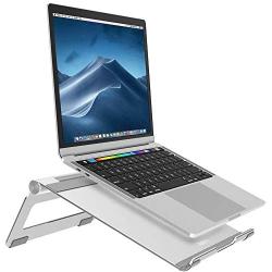 Nulaxy Adjustable Laptop Stand, Laptop Riser, Aluminum Notebook Holder Stand Compatible with MacBook, Air, Pro, Dell XPS, HP, Samsung, Alienware, More Laptops up to 17.3''- Silver