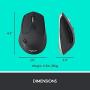 Logitech M720 Wireless Triathlon Mouse with Bluetooth for PC with Hyper-Fast Scrolling and USB Unifying Receiver for Computer and Laptop - Black