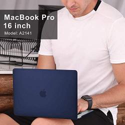 MOSISO Compatible with MacBook Pro 16 inch Case 2020 2019 Release A2141 with Touch Bar Touch ID, Protective Plastic Hard Shell Case & Keyboard Cover & Screen Protector & Storage Bag, Navy Blue