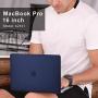 MOSISO Compatible with MacBook Pro 16 inch Case 2020 2019 Release A2141 with Touch Bar Touch ID, Protective Plastic Hard Shell Case & Keyboard Cover & Screen Protector & Storage Bag, Navy Blue
