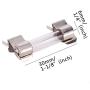 IZTOSS 72pcs 6x30mm Fast-blow Glass Fuses Quick Blow Car Glass Tube Fuses Assorted Kit Amp 0.5A,1A,2A,3A,5A,10A,15A,20A,30A and 10pcs fuse seat