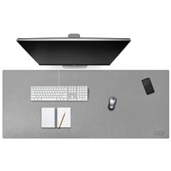 Cacoy 51.2x23.6inch Desk Pad Blotter Waterproof PU Leather Desk Mat Protector Super Large Perfect Desk Writing Mat for Office and Home - Grey (130x60cm)
