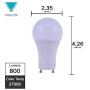 TriGlow T95222 9W (60W Equivalent) LED A19 Light Bulb, Warm White (2700K) GU24 Base, 800 Lumens, DIMMABLE Bulb