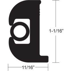 TACO Metals V11-0809BBK50-2 TACO Flex Vinyl Rub Rail Kit Black With Black Insert 50 10