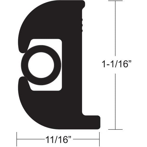 TACO Metals V11-0809BBK50-2 TACO Flex Vinyl Rub Rail Kit Black With Black Insert 50 10