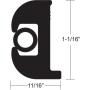 TACO Metals V11-0809BBK50-2 TACO Flex Vinyl Rub Rail Kit Black With Black Insert 50 10