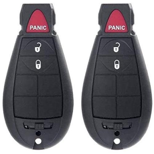 2pcs Key Fob Compatible for Dodge, Chrysler 300, Chrysler Town and Country, BestRemotes 3 Button Keyless Entry Car Remote Control Key Fob Replacement for M3N5WY783X IYZ-C01C
