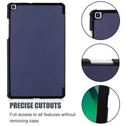 ProCase Galaxy Tab A 8.0 2019 Case T290 T295, Slim Light Cover Trifold Stand Hard Shell Folio Case for 8.0 inch Galaxy Tab A 2019 Without S Pen Model SM-T290 (Wi-Fi) SM-T295 (LTE) –Navy