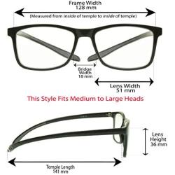 Multifocal Progressive 3 Magnifications in 1 Lens No Line Computer Gaming Reading Glasses for Men & Women