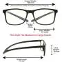 Multifocal Progressive 3 Magnifications in 1 Lens No Line Computer Gaming Reading Glasses for Men & Women