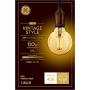 GE Globe LED Vintage Light Bulb, G30 Amber Glass LED Edison Bulb (60 Watt Replacement Dimmable LED Light Bulbs), 400 Lumen, Medium Base Light Bulbs, 1-Pack E26 Edison Bulb
