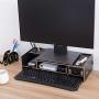 DeHasion Universal Computer Monitor Stand Riser with Storage Organizer Drawers, Desktop,Laptop Stand Riser with Keyboard Storage Space for Home & Office (Black)