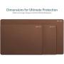 Leather Desk Pad 24'' x 17'', Vine Creations Office Desk Mat Waterproof Brown/Dark Gray, Smooth PU Leather Mouse Pad and Writing Surface, Top of Desks Protector, Dual-Sided Blotter Decor