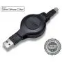 EDG - Apple MFI Certified Retractable Lightning Cable | Charge and Sync Lightning to USB - 3.5 Feet