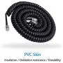 Phone Cord Landline,SHONCO 2 Pack Black Coiled Telephone Handset Cord 23 Ft Uncoiled / 3 ft Coiled Telephone Cord Line Wire Telephone Accessory