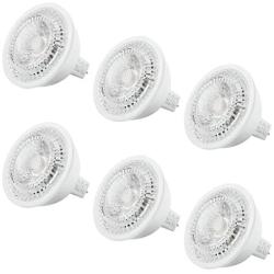 Hyperikon LED MR16 Light Bulb GU5.3 6W=40-50W, Bi-Pin Base, 12V Spot Lighting, UL, Energy Star, Warm White, 6 Pack