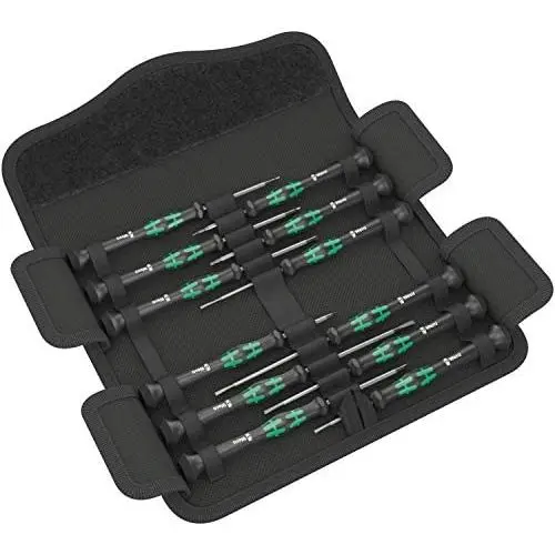 Wera Kraftform Micro Screwdriver Set 12: 5 Slot 2 Ph 3 Hex 2 TX